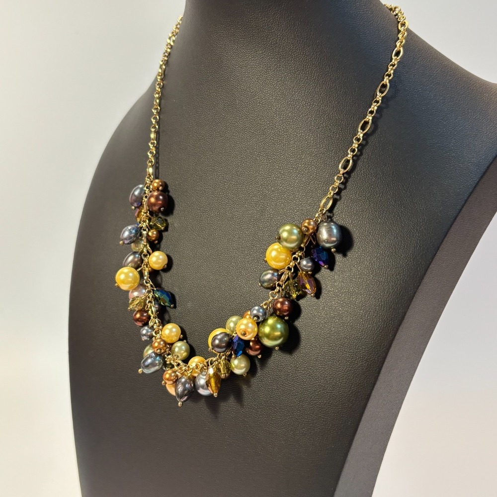 Pearl Necklace Vintage Colorful Clusters Premier Designs - Picture 6 of 12
